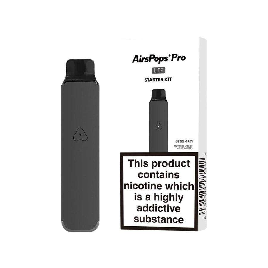 Steel_Grey_front_view_AirsPops_P.jpg 正品Airscream AirPops Pro電子煙註油式主機|超長續航|原廠空艙2顆入:圖片 1