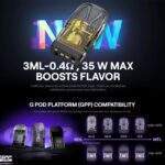 Uwell Caliburn G3 PRO 卡里蹦系列｜UWELL Caliburn G3 PRO 咖哩棒註油式小煙主機｜全螢幕UI介面｜35W可調輸出：圖片 2